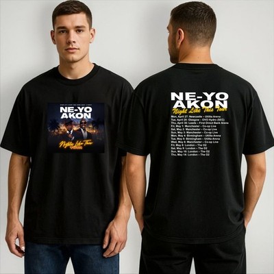 NE-YO AKON Tour T-Shirt Nächte wie dieses Konzert Termine Veranstaltungsort Fans inspiriert Geschenk