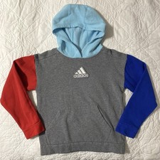 adidas Boys Long Sleeve Freestyle Hooded Pullover, 10/12, Hoodie, Cotton Blend