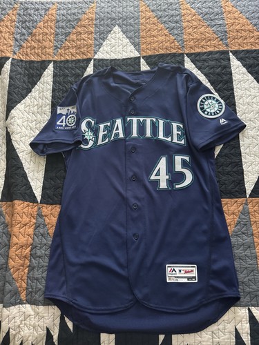 Seattle Mariners Team Issued Majestic Jersey #45 Garton Size 46