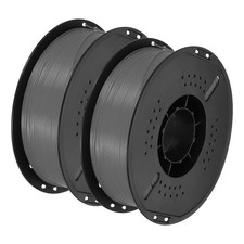 PETG 3D Printer Filament, 1.75mm 1KG Gray for FDM Printers 2 Pcs