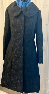 Barbara Tfank Evening Coat Long Sleeve Wool Blend Size 6 Vintage 90s Made In USA