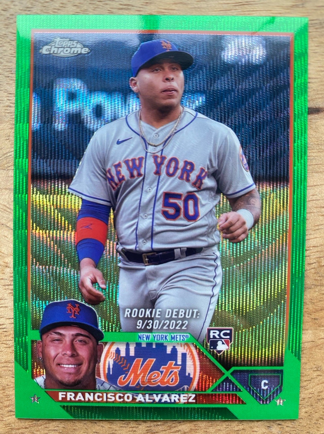 2023 Topps Chrome Update USC103 Francisco Alvarez Green Wave Refractor RC 41/99
