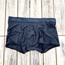 Calvin Klein CK mens BLACK monogram lace low rise trunk Underwear