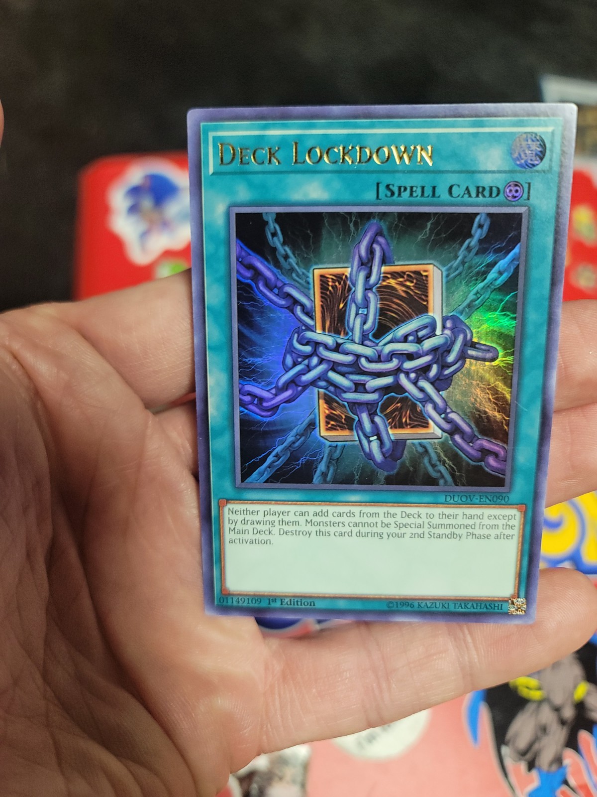 Deck Lockdown 1st Edition Ultra Rare DUOV-EN090 Yugioh Card Konami 
