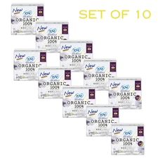 🌙 Sofy “Hadaomoi” Organic Cotton Night 360 Pads – 8 pcs × 10 Packs