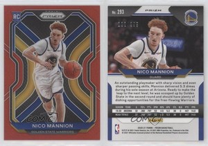 2020-21 Panini Prizm Red Prizm /299 Nico Mannion #293 Rookie RC