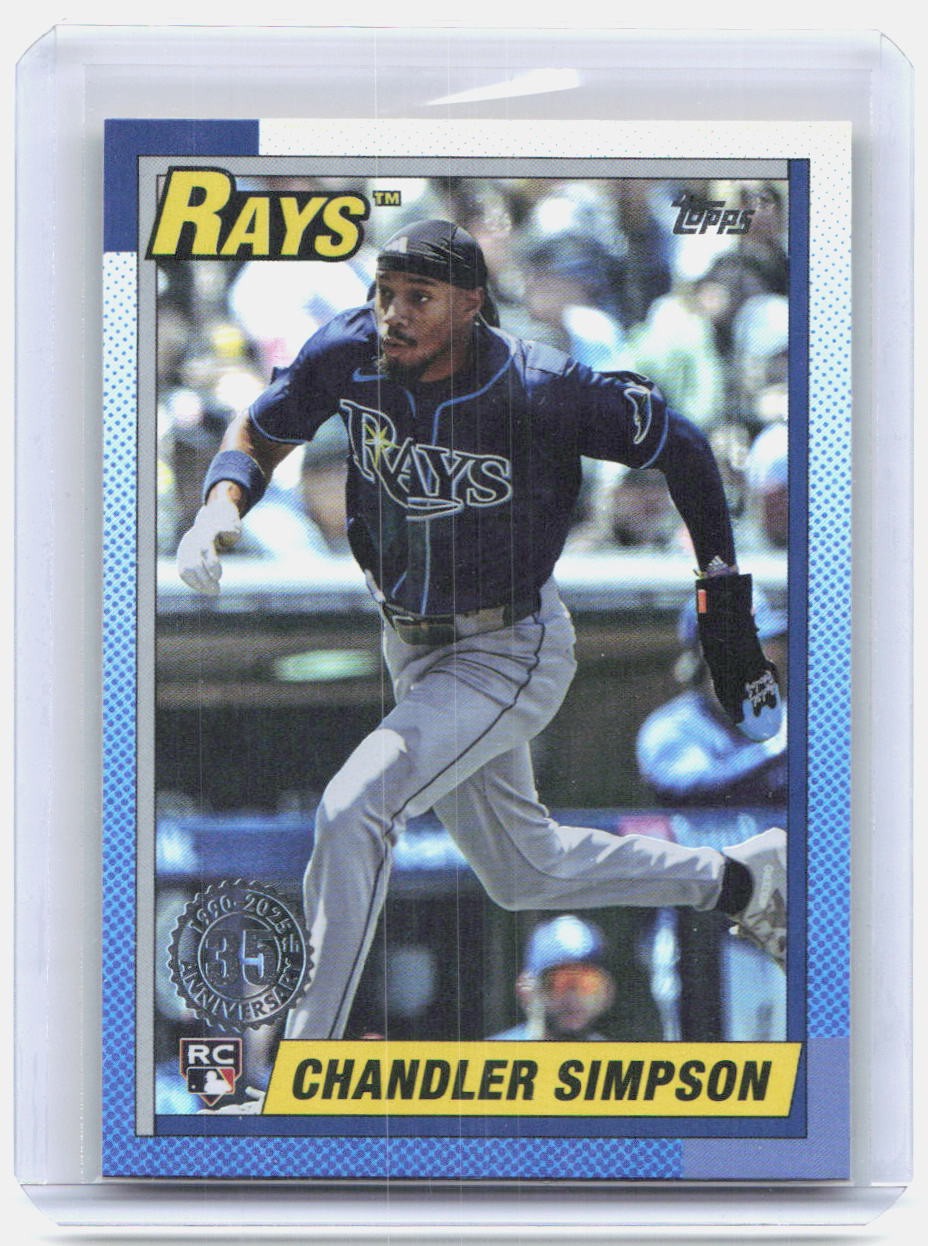 2025 Topps Update #U90-6 Chandler Simpson 1990 Topps Baseball 35th Anniversary