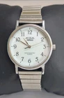 Vintage Aqua Timex Unisex 35 Mm Silver Tone Indiglo Quartz Watch Flex Band