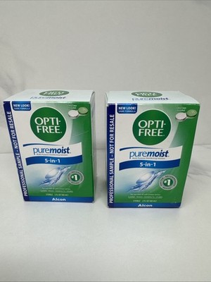 Lot Of 2 OPTI-FREE Pure Moist Multi-Purpose Solution Hydraglide 2oz exp 09/2027