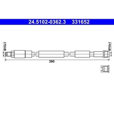 ATE 24.5102-0362.3 Bremsschlauch für MERCEDES BENZ C KLASSE E CLS W205 S205