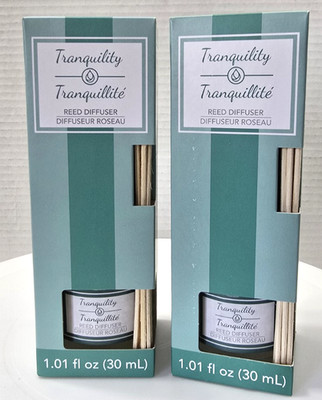 LOT of 2 -TRANQUILITY Reed Diffuser 1.01 fl oz-NEW in box -Made in Thailand