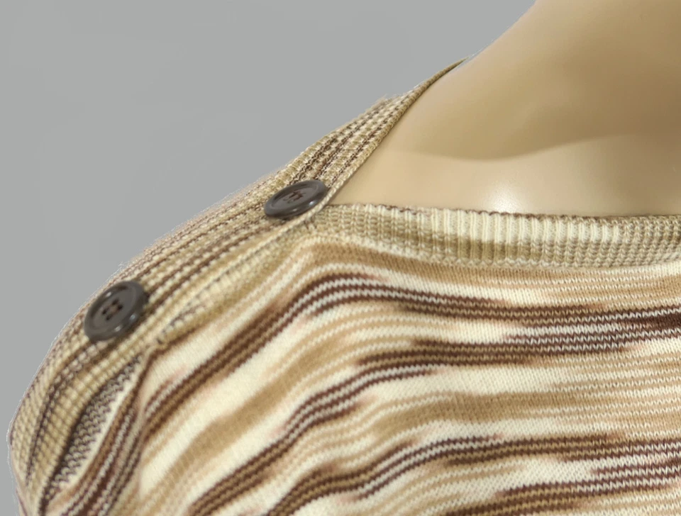 Suéter Gallo Vintage Años 70 Retro Mod Hippy Rayas Tinte Espacial Novedad M/L Foto 4 de 4