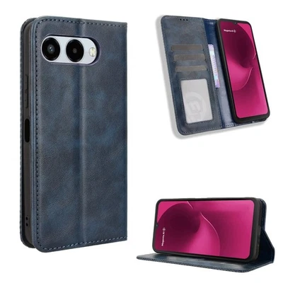 Für Telekom T Phone 3/Pro Retro Brieftasche Handy Tasche Flip Case Schutz Hülle - Bild 1 von 4