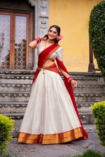 New Traditional Indian Poly Cotton Lehenga Choli Zari Work For Women