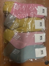 12 Pack Unisex Crew Socks Colorful Casual Cotton Blend   Free Shipping
