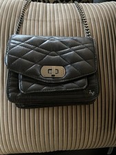 Zadig Voltaire Quilted Black Leather Crossbody Bag with Chain Strap
