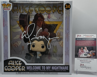 ALICE COOPER SIGNED WELCOME TO MY NIGHTMARE FUNKO POP + JSA COA