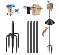Smart Bird Feeder Pole Squirrel Proof 79 Inch Bluebird House Pole for Outdoors