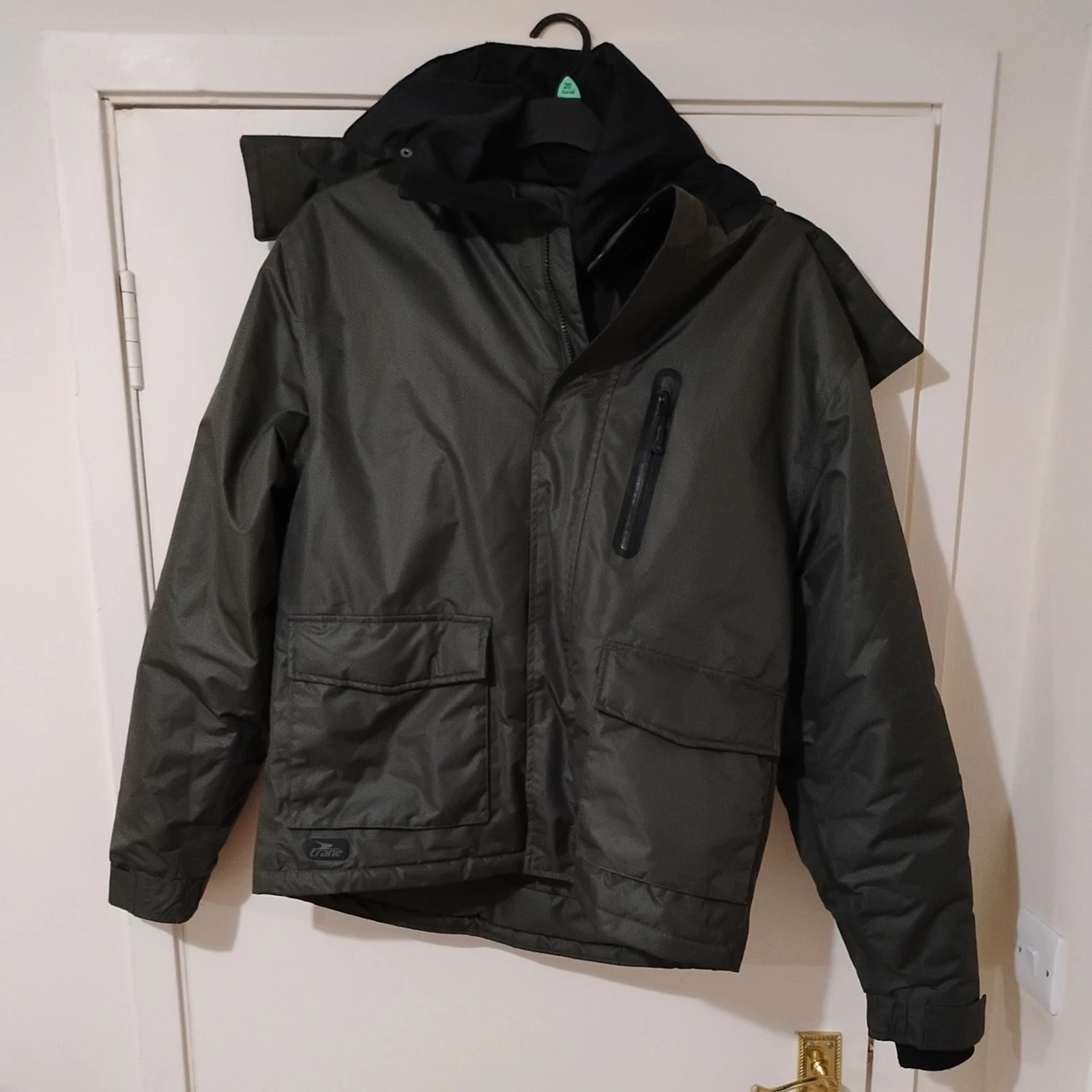 Crane Medium Green Fishing Jacket. Good Condition. Hardly Worn