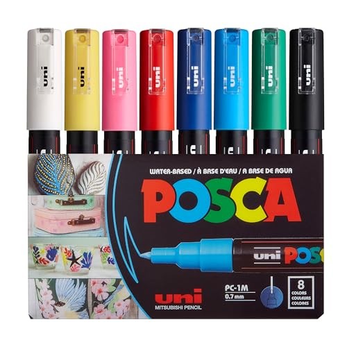 Markers Set, 8 Extra Fine Paint Markers 1M – Single Item Set of 8 colors.-image