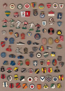 Vintage Football Club pin badges 1960s JOB LOT Benfica THFC Arsenal Real Madrid