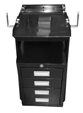 Summit Racing CART-3-1 Welding Carts BOX 1 of 2 Shelf Section Steel Black Lockab