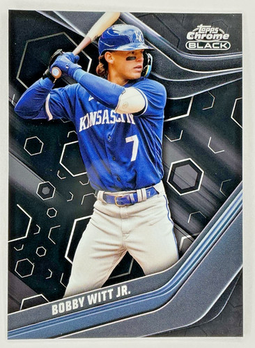 2023 Topps Chrome Black Bobby Witt Jr. [Gold Mini Diamond] #79 card