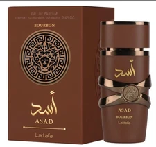 Lattafa Asad Bourbon Unisex eau de toilette spray, 3.4oz/100ml