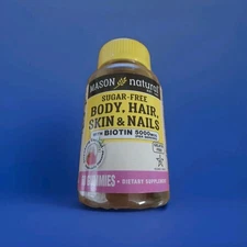 Mason Natural Sugar Free Body, Hair, Skin & Nails Gummies - 60ct
