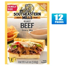12x Packs Southeastern Mills Roast Beef Gravy Mix, Family Size - 4.5oz Each