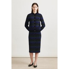 St John 2 piece metallic geometric skirt suits jacket size 6 career old money