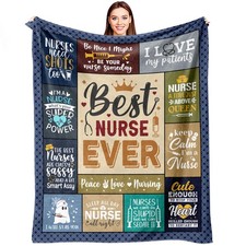 Nurse Gifts Blanket For Women Nursing Student RN LPN Nurses Week 60x50 Inch