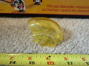 Vintage Remco CSF battery operated Batman Batcopter windshield canopy part piece