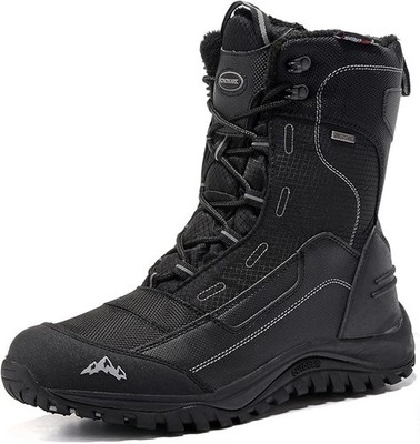 Mens Winter Snow Boots Fur Lined Warm Waterproof Winter Boots