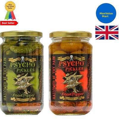 Vegetarierfreundlich 450g Ghost Pepper eingelegte Zwiebeln & Gurken - extreme Hitze