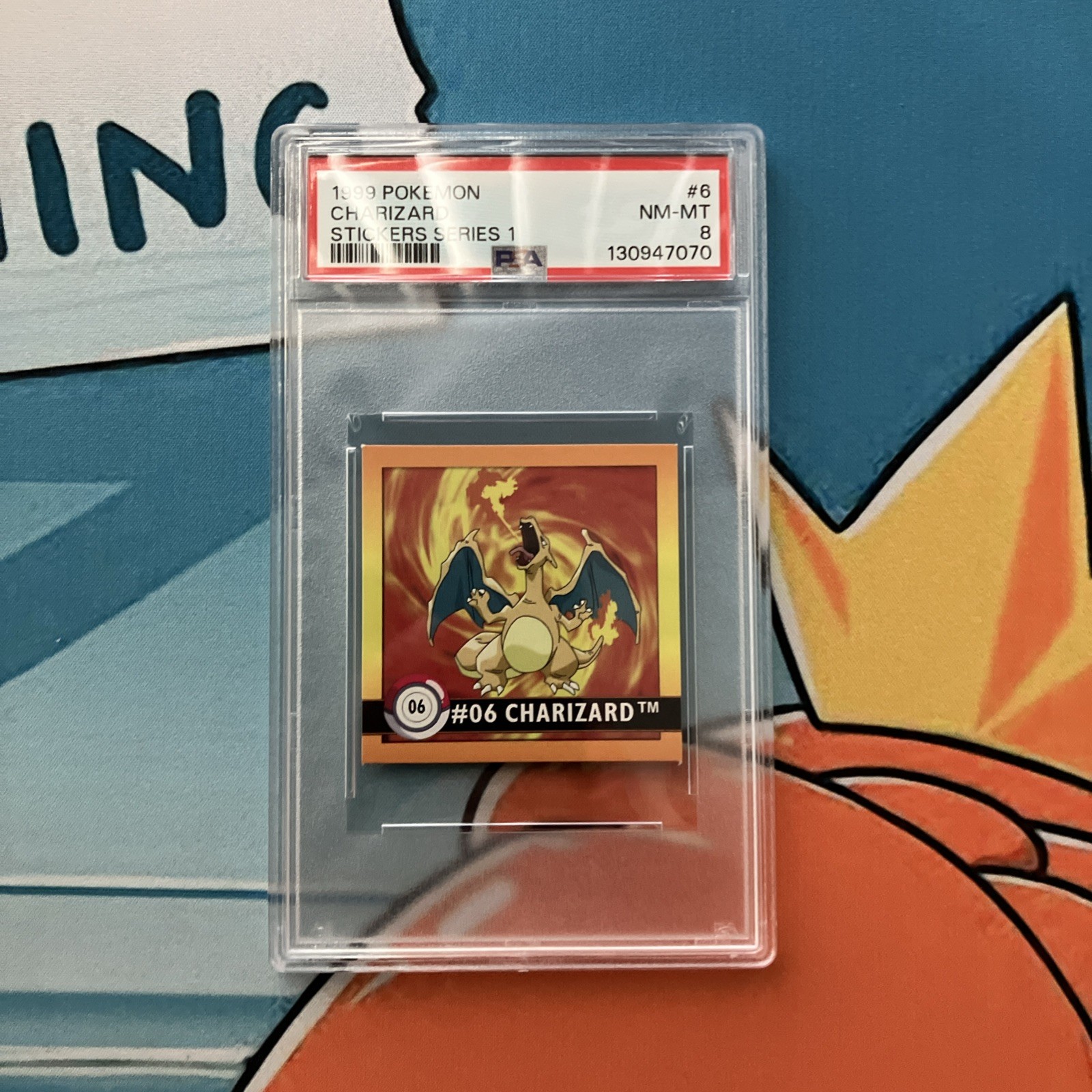 PSA 8 - 1999 Pokemon Charizard #6 Stickers Artbox Series 1
