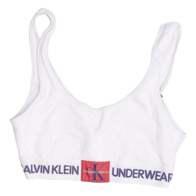 Calvin Klein Underwear, Sport-BH, Größe: 70B, Weiß, Baumwolle, Print, Damen #F4g