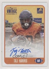 2021 Onyx Vintage College Auto Blue Ink /400 Taj Harris #CATH Auto 4z8