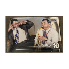 2022 Topps Stadium Club Chrome Babe Ruth Lou Gehrig #3 New York Yankees