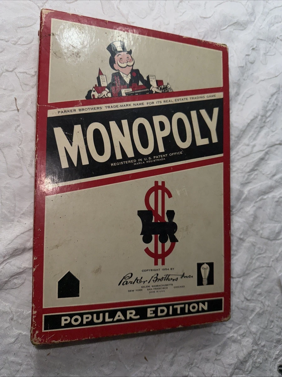 Monopoly Board 1954 Vintage Manufacture Board & Traditional Games