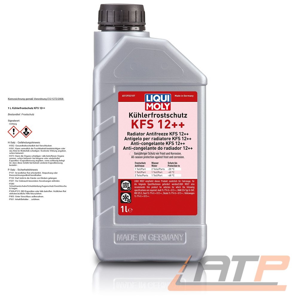 Liqui Moly 1 L Liter KÜHlerfrostschutz Kfs 12++ KÜHlerschutz Frostschutzmittel-image