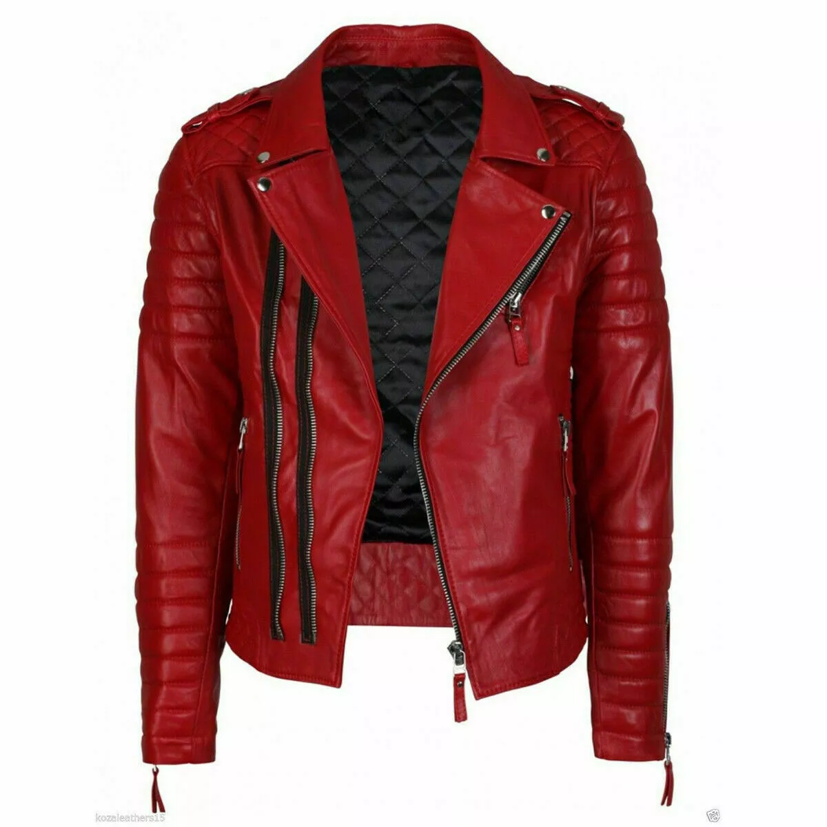 mens red leather jackets 