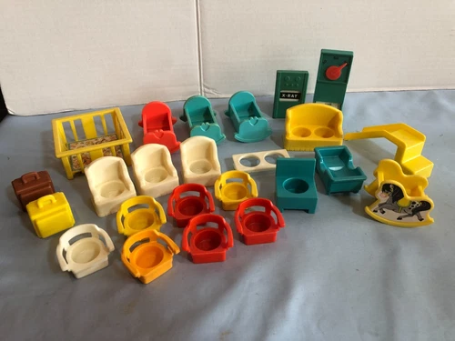 VINTAGE LOT of Furniture for Fisher Price Family Play House