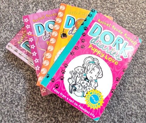 Dork Diaries Book Bundle x 4: Party Time, Popstar, Puppy Love, Once Upon a Dork - Picture 1 of 3
