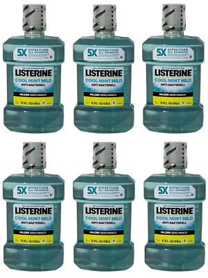 6x Listerine coolmint - Zero milder Geschmack ohne Alkohol 6x 1 Liter
