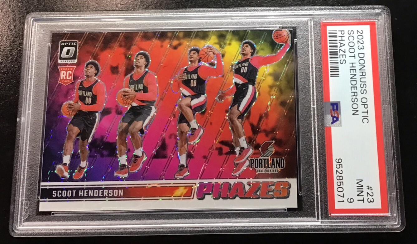 🔥2023 Donruss Optic Scoot Henderson RC Rookie Phazes PRIZM SSP CASE HIT PSA 9