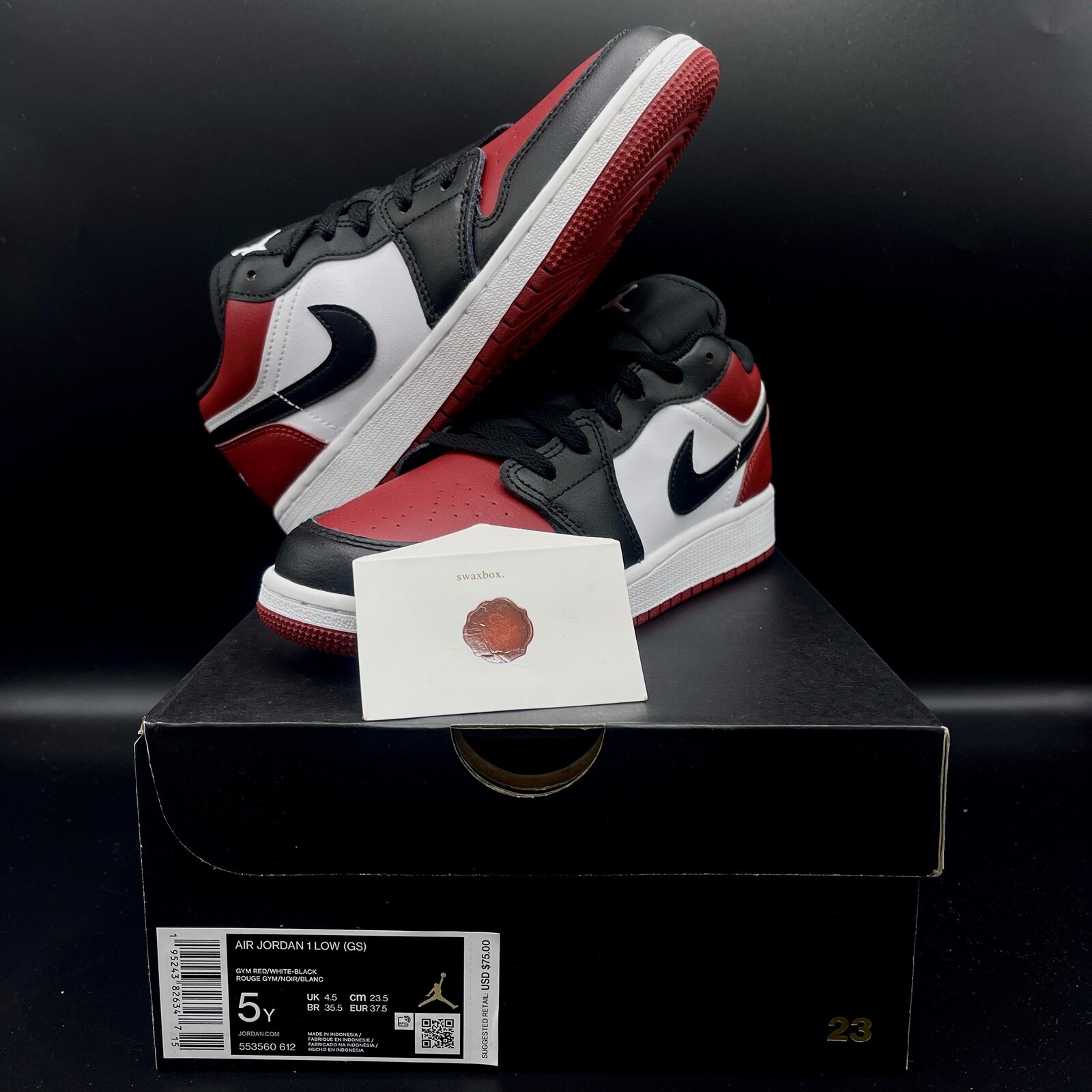 Buy Air Jordan 1 Low Bred Toe GS 553560612 Online at Lowest Price in