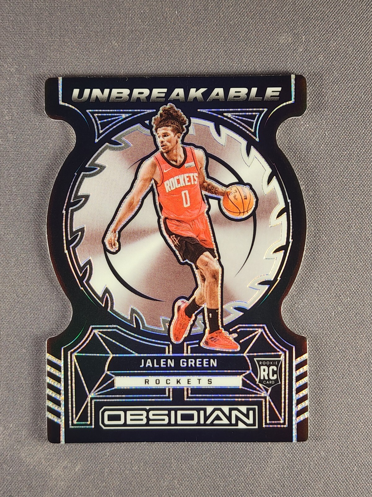 2021-22 Panini Obsidian Unbreakable #16 Jalen Green Rookie Card Die Cut Case Hit