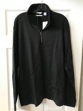 CALVIN KLEIN Liquid Touch Sweater Zipper Jacket  Men's XL Black  NWT