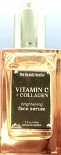 The Beauty Nectar Vitamin C+Collagen Brightening Face Serum 2 oz Exp12/2027 NEW!